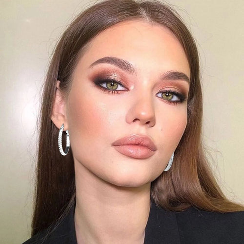 2 Pairs 18K White Gold Plated Hoop Earrings for Women S925 Sterling Silver Post Hypoallergenic Earrings Set Birthday Valentines Day Jewelry Gifts Her Mom Girlfriend Female Adults Ideas 30/40MM